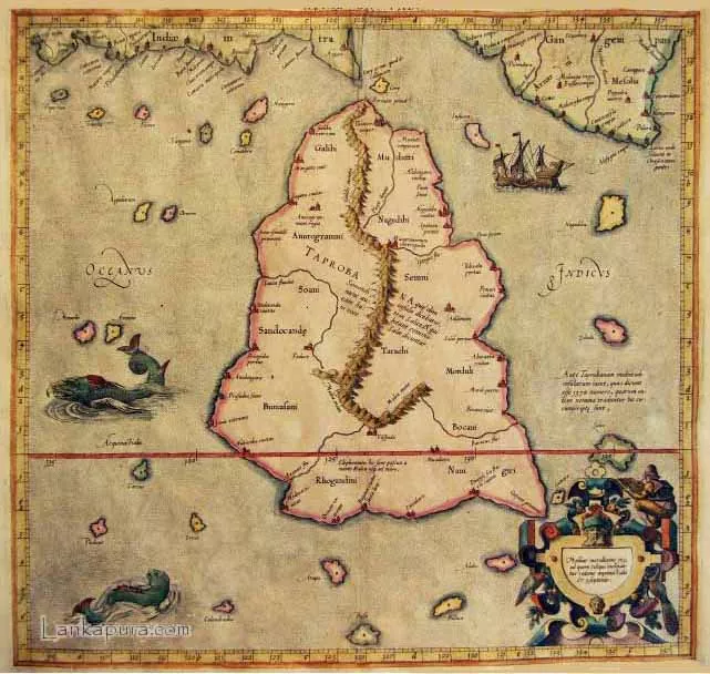 old map of sri lanka