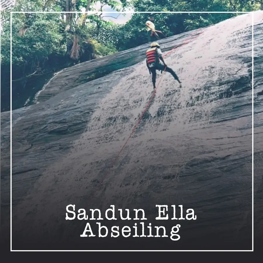 Sandun Ella abseiling Ceylon Silk Route